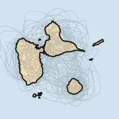 Guadeloupe: its real shape and the crowd's